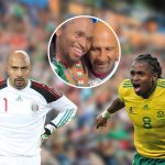 El Conejo Pérez y Siphiwe Tshabalala se reencontraron después del juego que protagonizaron 16 años atrás para el Mundial de Sudáfrica 2010.