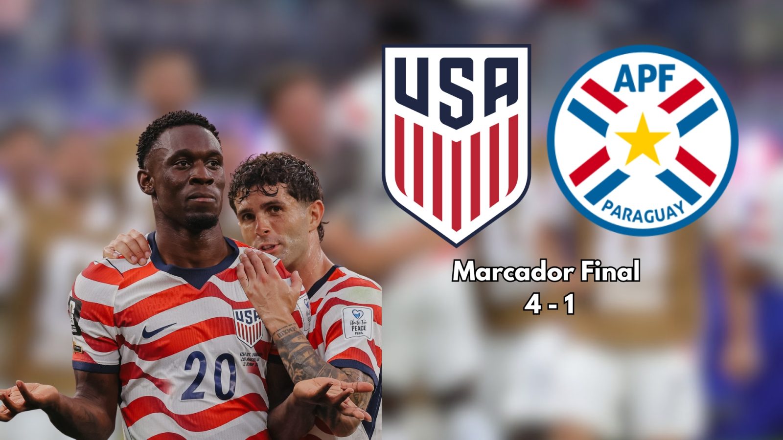 Estados Unidos comenzó su participación en el Mundial 2026 arrasando a Paraguay, con poderío ofensivo y mucha velocidad.