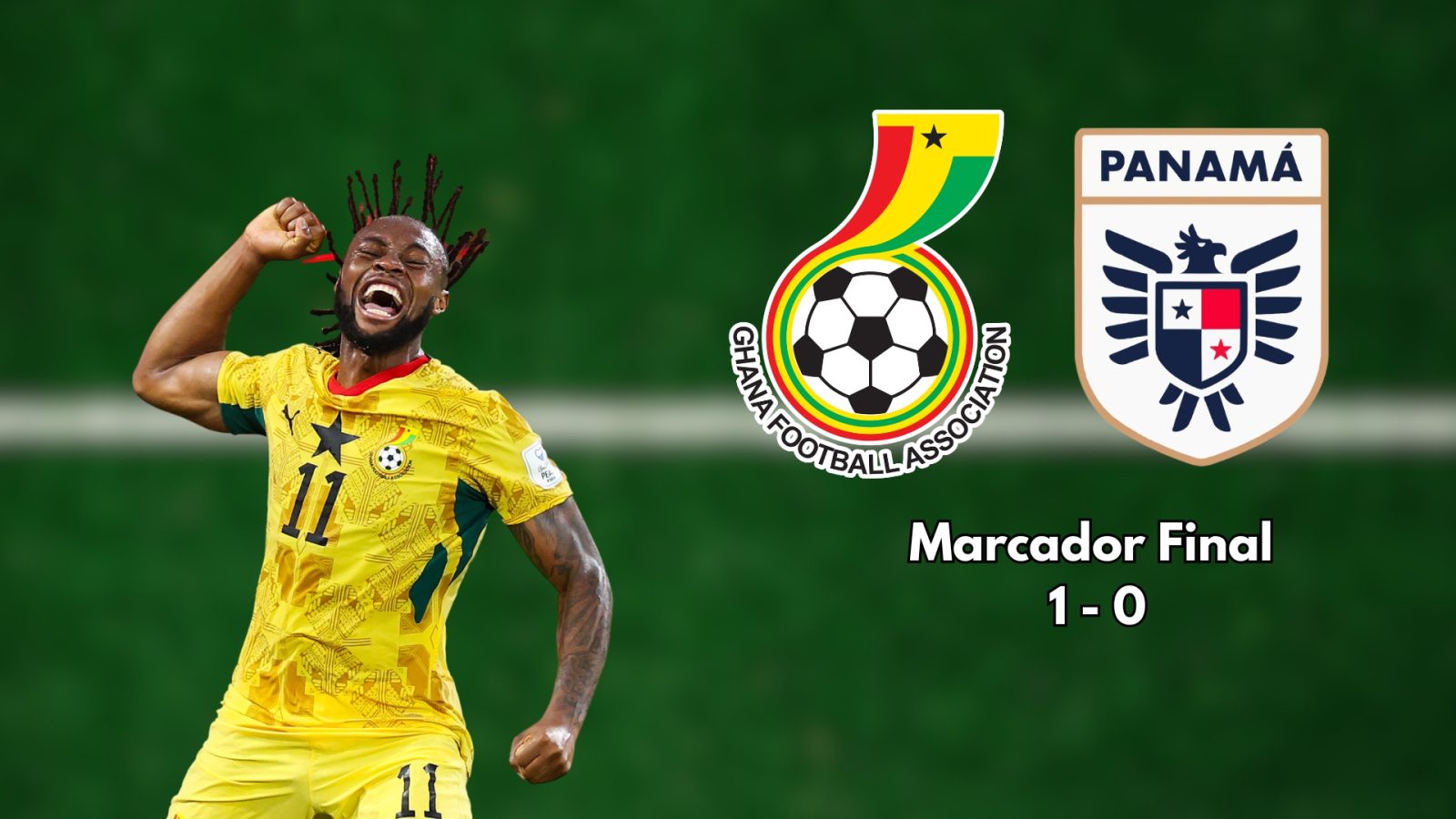 Ghana logró vencer a Panamá sobre los minutos finales y privó de su primer punto en una Copa del Mundo a los Canaleros.