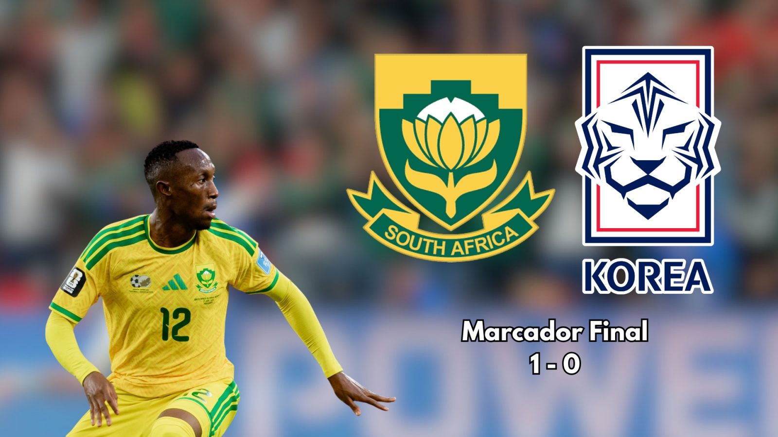 Sudáfrica se clasificó por primera vez a una ronda de eliminación, tras vencer por la mínima a Corea del Sur en el Mundial 2026.