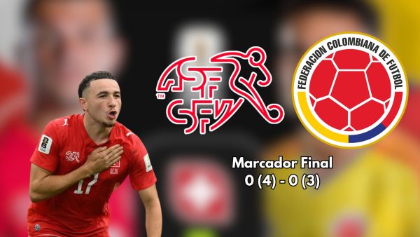 Suiza se impuso a Colombia en tanda de penales para meterse nuevamente a los cuartos de final de un Mundial.
