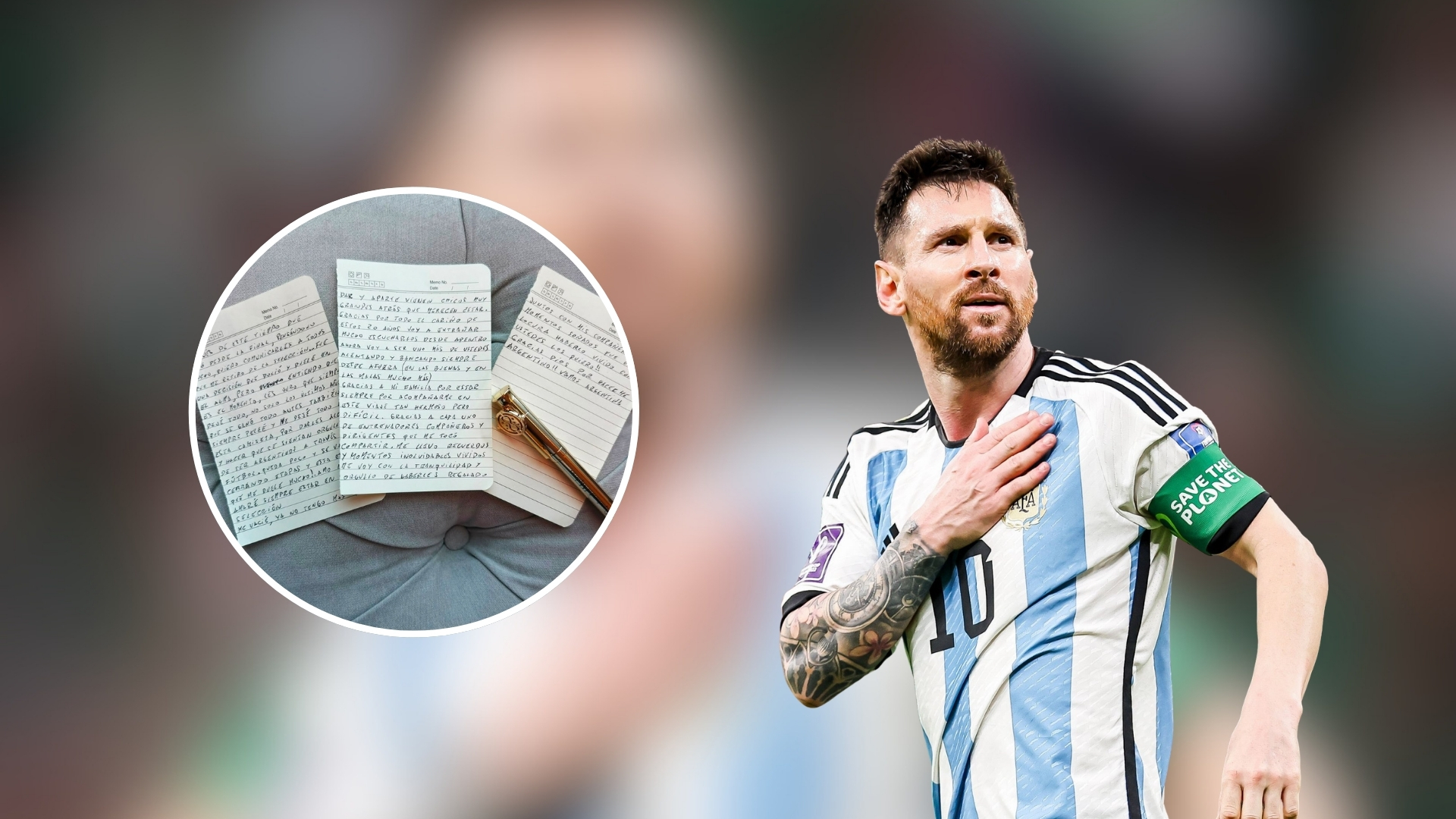 Lionel Messi dio a conocer la noticia del final de su carrera como futbolista de la Albiceleste en una emotiva carta.