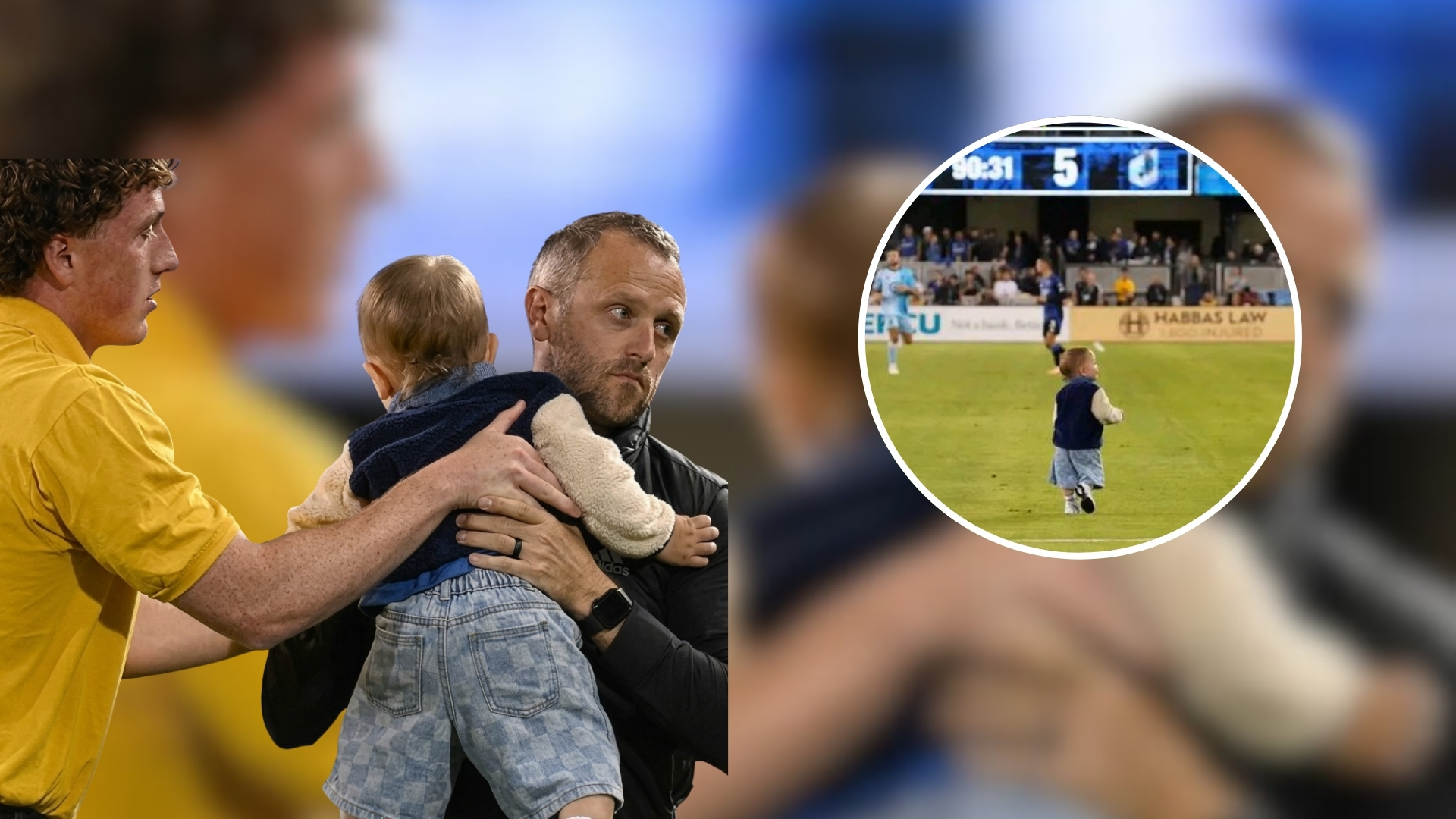 Un bebé irrumpió en los minutos finales del partido que disputó el San José Earthquakes ante el Minnesota United en la MLS.