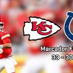 Los Chiefs fueron llevados al límite, sin embargo, se las arreglaron para poder vencer a los Colts y mantenerse 2-0 en la temporada.