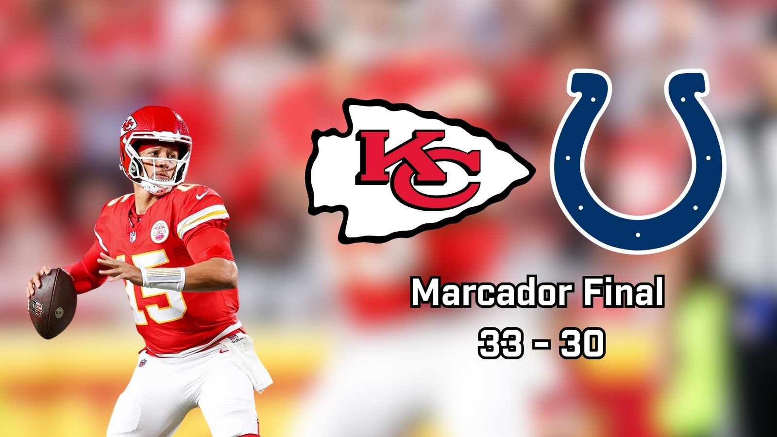 Los Chiefs fueron llevados al límite, sin embargo, se las arreglaron para poder vencer a los Colts y mantenerse 2-0 en la temporada.
