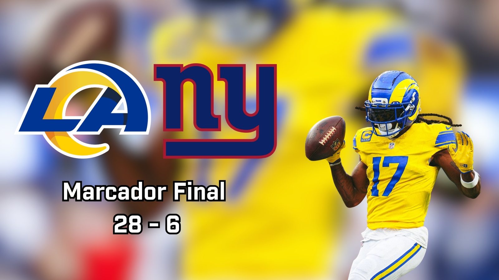 Los Rams vencieron a los Giants con una exhibición de futbol complementario en ambos lados del ovoide.