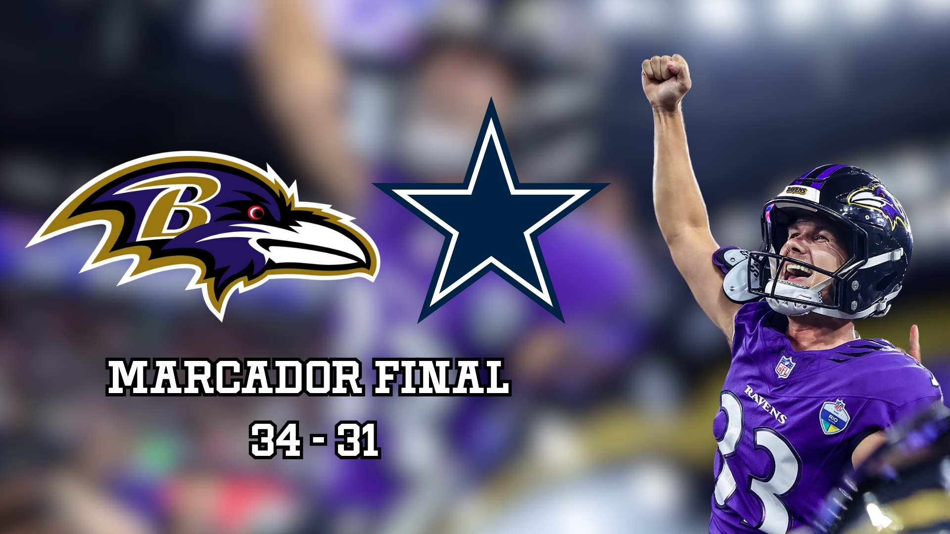 Los Ravens lograron imponerse a los Cowboys en el primer partido de la NFL disputado en Rio de Janeiro.