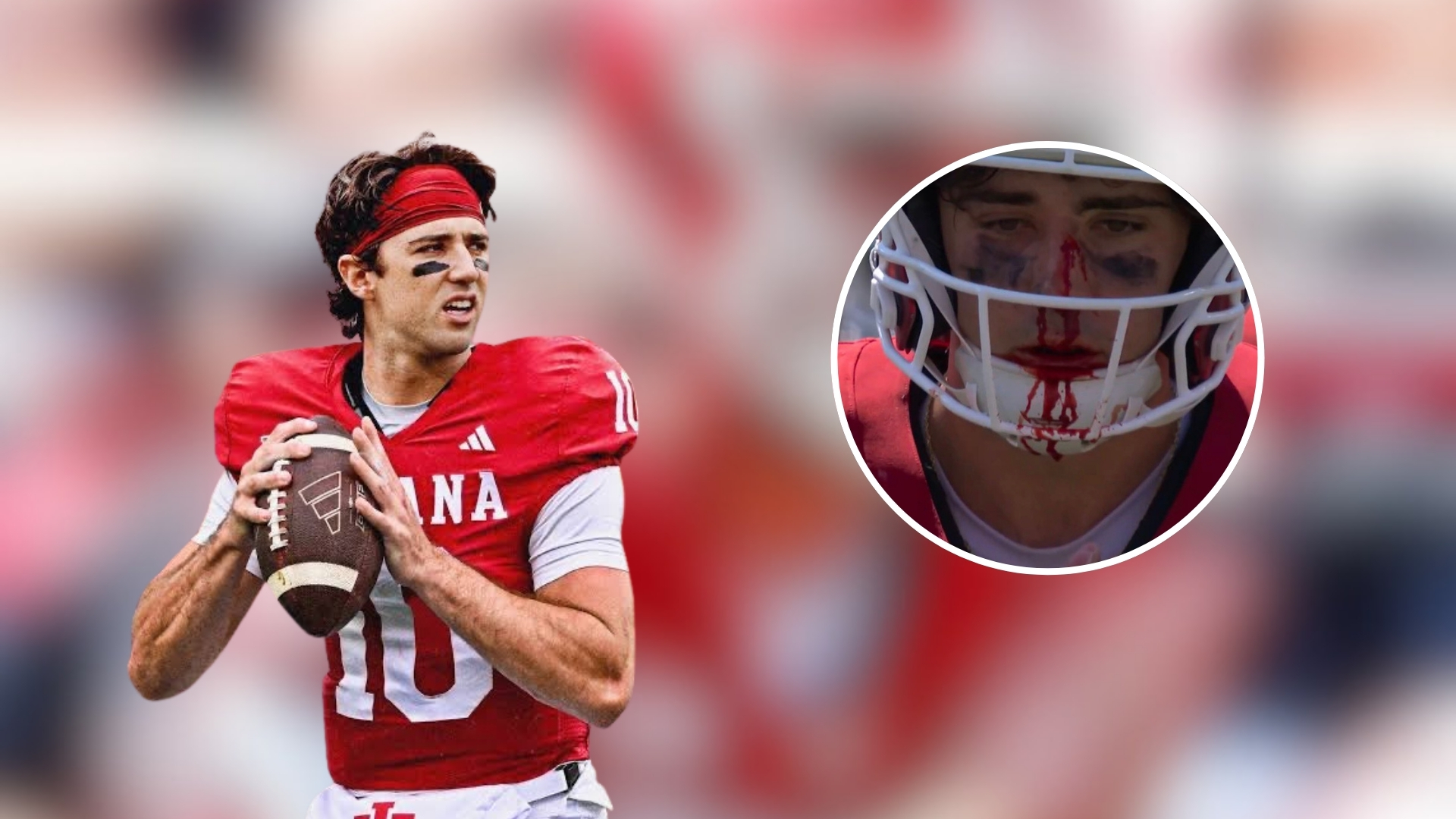 Josh Hoover, quarterback de la Universidad de Indiana, dejó una de las escenas más impactantes del inicio de la temporada en el futbol americano colegial.