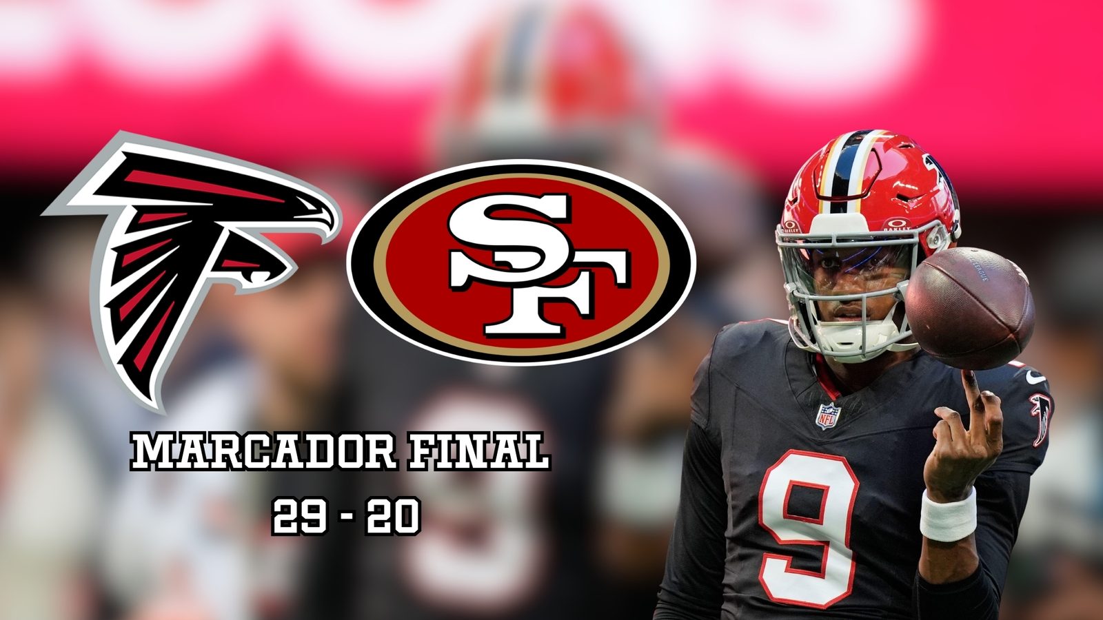 Los 49ers perdieron su racha de victorias en la NFL y sufrieron su primer descalabro de la temporada en su visita a los Falcons.