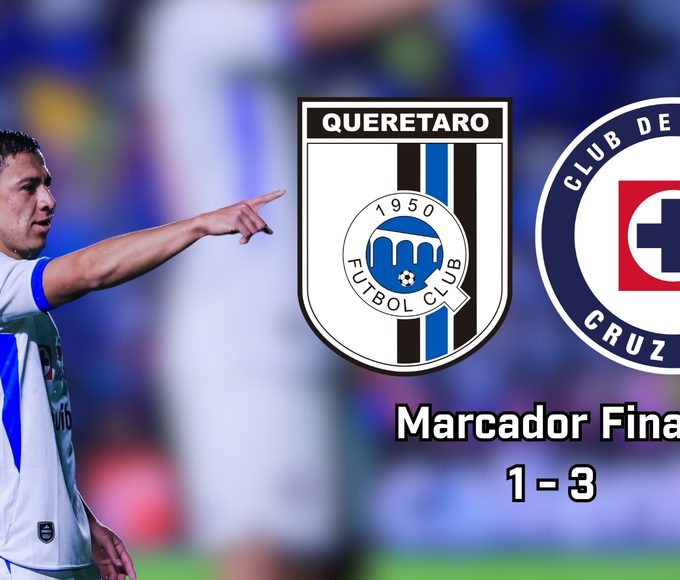 Cruz Azul le pasó por encima a Querétaro en la Corregidora y consiguió ponerse a un punto de distancia del liderato de la Liga MX.