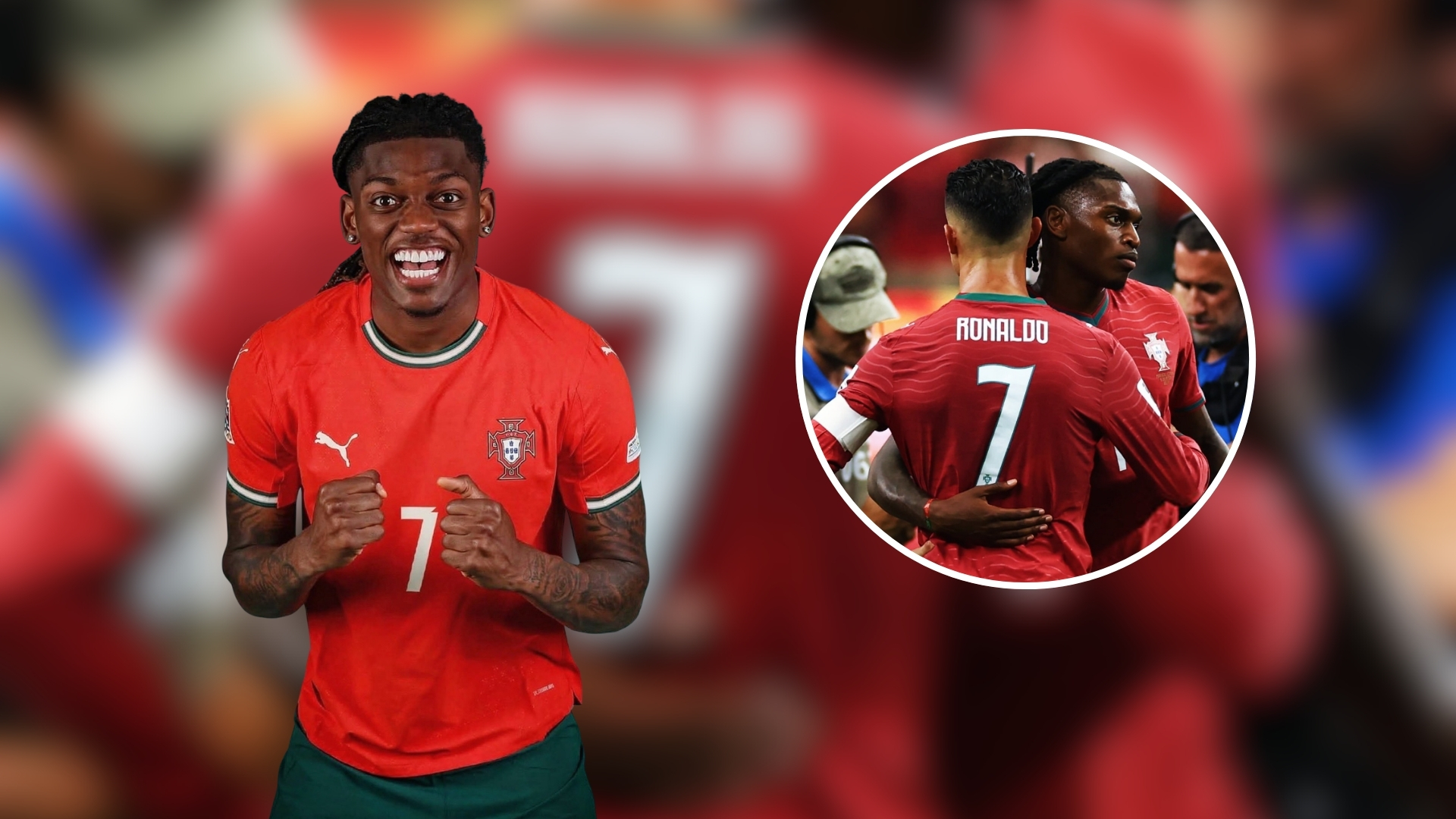 Rafael Leão utilizará el emblemático dorsal de CR7 frente a Dinamarca, apenas horas después de que Cristiano abandonara la concentración portuguesa.