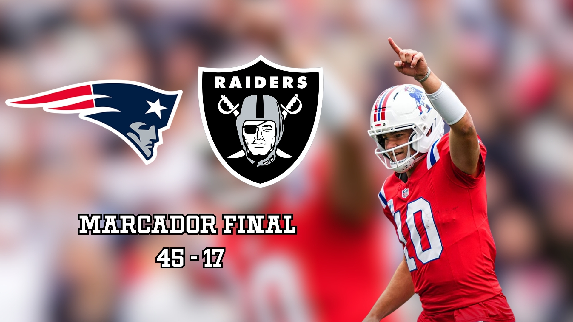 Los Raiders fueron bapuleados por los Patriots en Foxboroug por un Drake Maye desatado, y en el debut de Fernando Mendoza en la NFL.