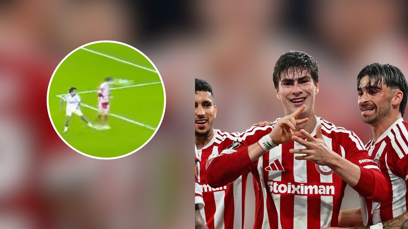 La Hormiga González apareció en los instantes finales de su partido para darle el triunfo al Olympiacos en la UEFA Europa League.