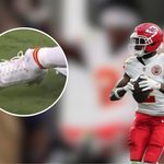 Tyquan Thorton estaba jugando el mejor partido desde su llegada a la NFL, hasta que una aparatosa lesión lo obligó a salir del juego.