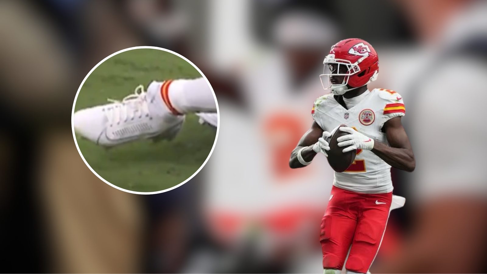 Tyquan Thorton estaba jugando el mejor partido desde su llegada a la NFL, hasta que una aparatosa lesión lo obligó a salir del juego.
